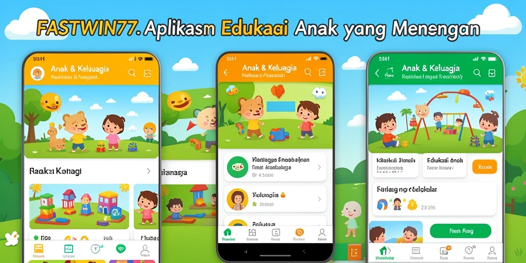 Antarmuka ceria dan interaktif aplikasi Edukasi Anak.