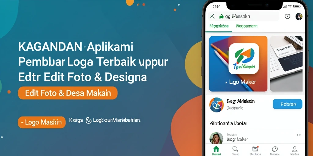 Antarmuka KAGANDAN yang user-friendly untuk desain logo.