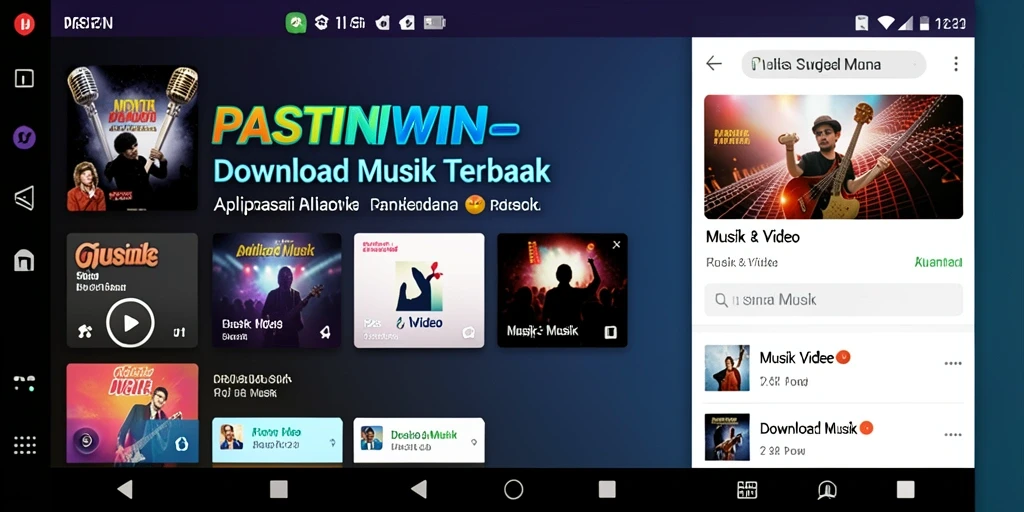 Antarmuka PASTIWIN yang intuitif untuk Download Musik.